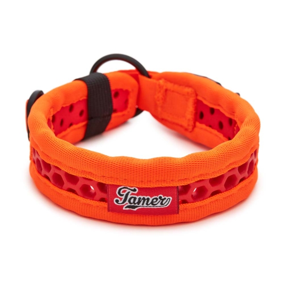 SOFTY Halsband | Länge: 25-31cm | Breite: 2,8cm | Farbe: orange/rot